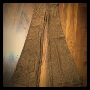 Free People Lace Bell Bottoms